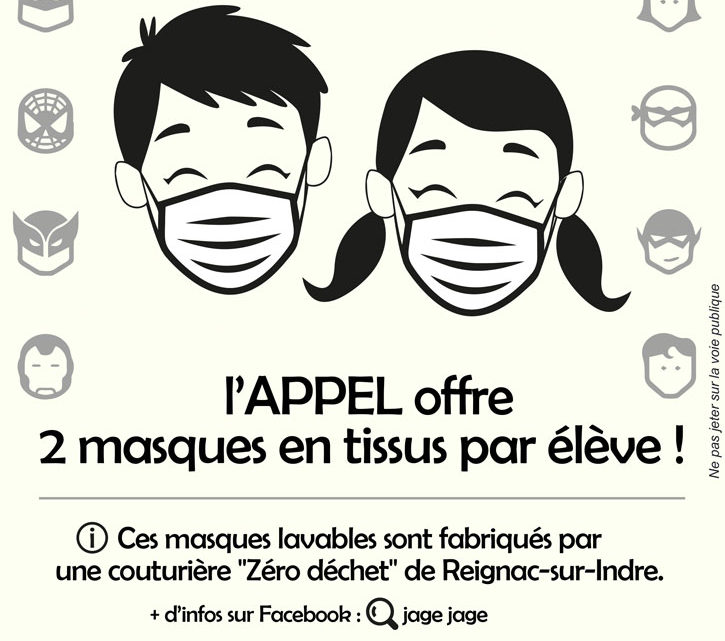 Achat de masques pour l’école